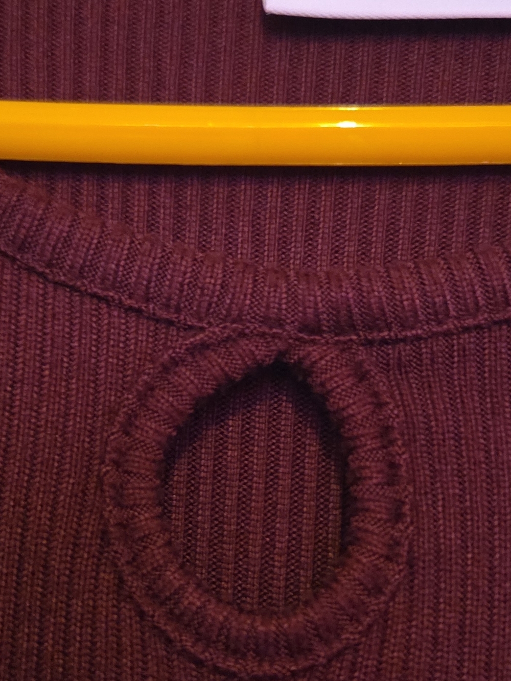 Children Place Ribbed Top in Dark Burgundy
